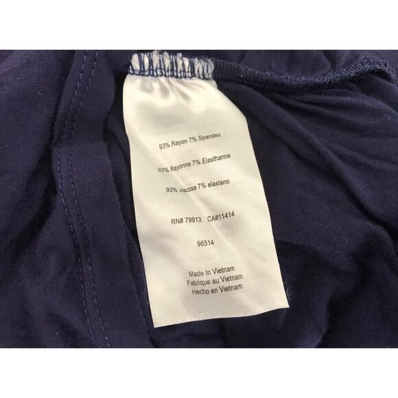 Motherhood Maternity Dress Size M Blue Stretch Side Ruched Bodycon Crew Neck - Picture 7 of 10